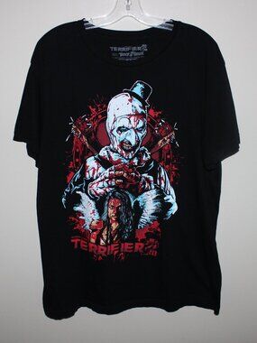 3/77❤️Terror Threads Damien Leone's TERRIFIER 2 Work Of Art licensed shirt 2024